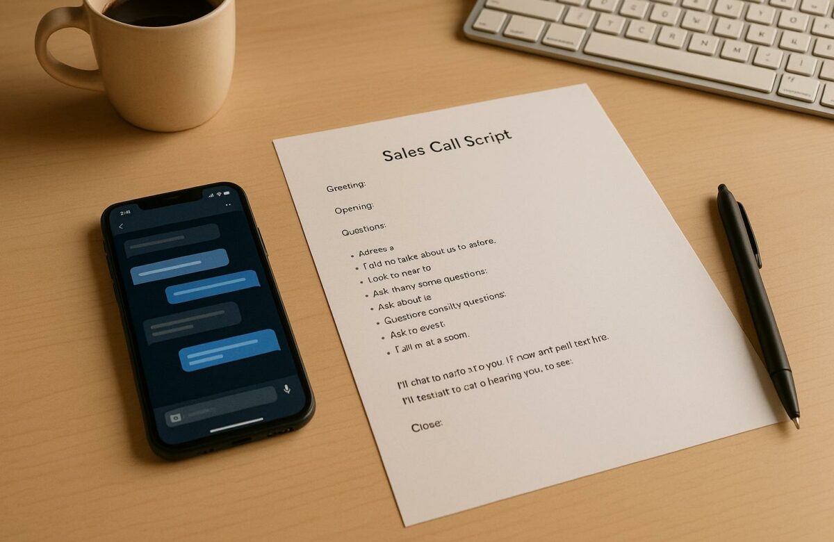 converting x replies into sales calls script