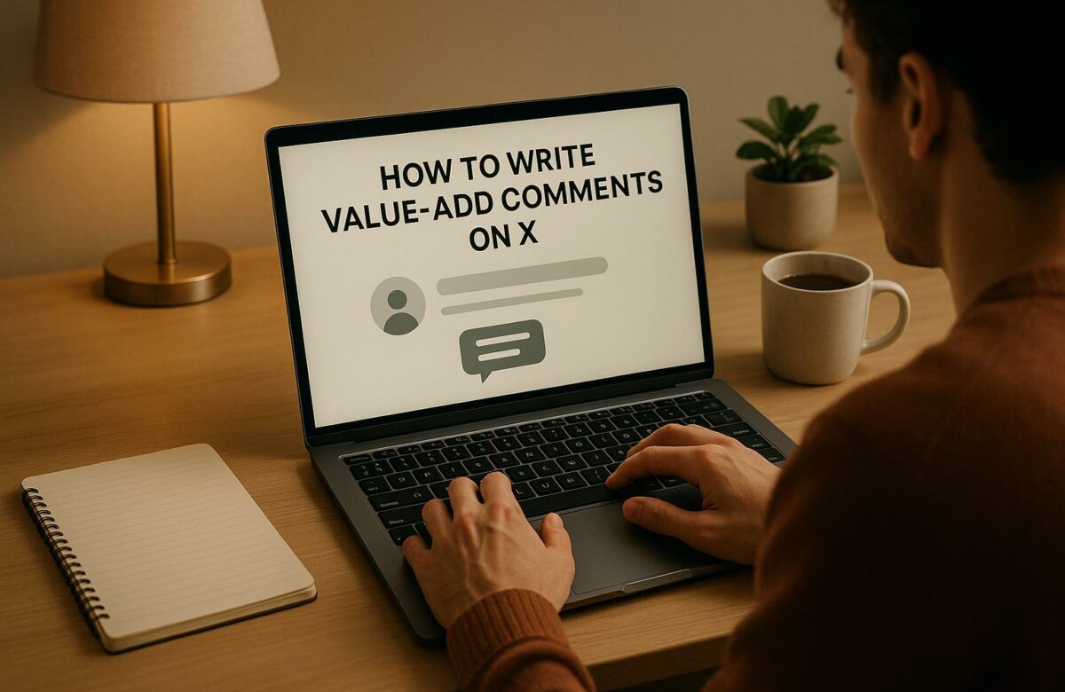 how to write value-add comments on x