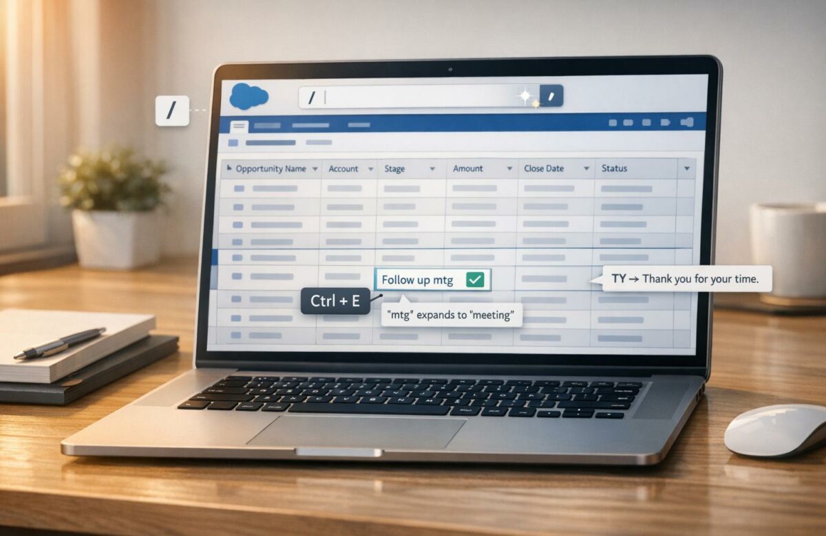 How To Write Faster In Salesforce Without Typos