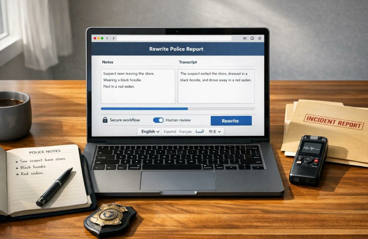 Best AI Tool For Rewriting Police Reports