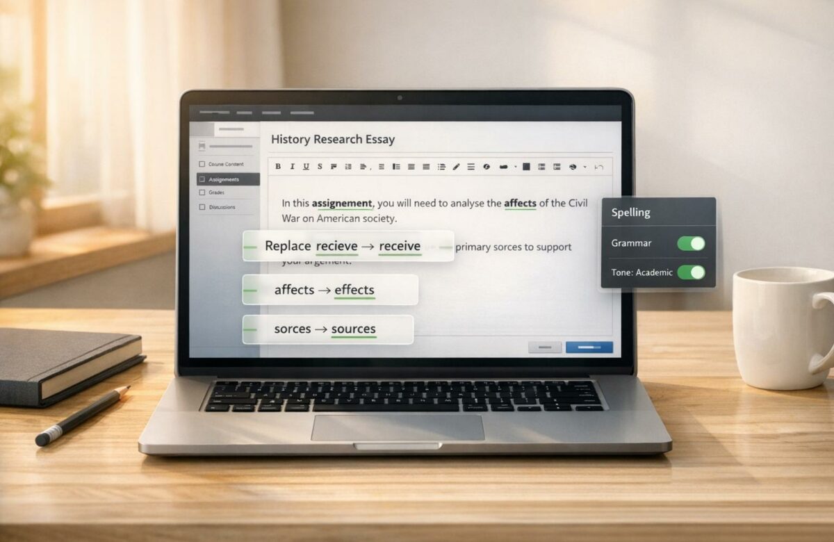 Fix Spelling Errors In Blackboard Assignments Automatically